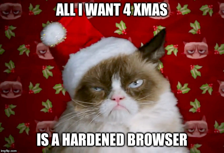 Next Digital Privacy Salon 10/12/19: All I Want 4 Xmas…Is A Hardened Browser